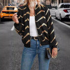 Damen trendige Bomberjacke mit metallic Details R&B