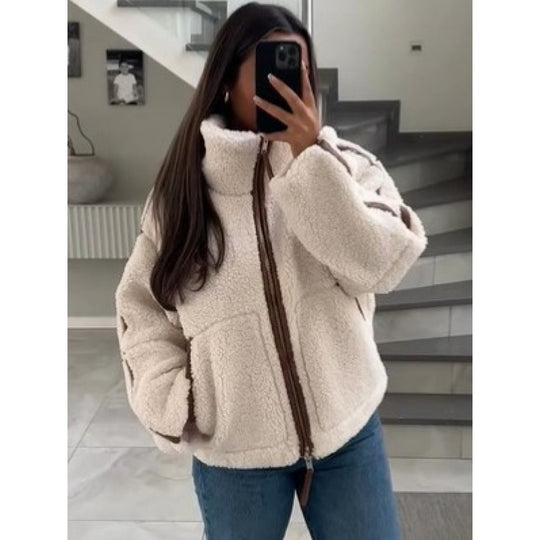 Damen Fleecejacke mit stylischen Details R&B