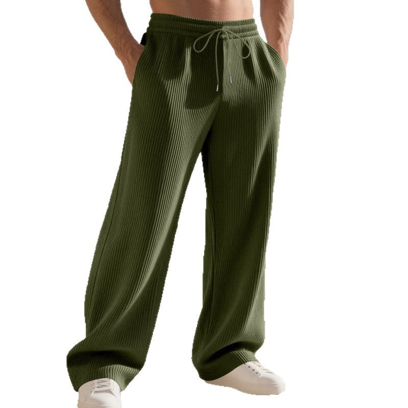 Herren lässige Freizeithose aus weichem Waffelmaterial mit Kordelzug R&B