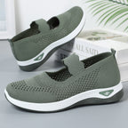 Damen Sportliche Slip-On Sneakers mit elastischem Riemen und atmungsaktivem Obermaterial R&B