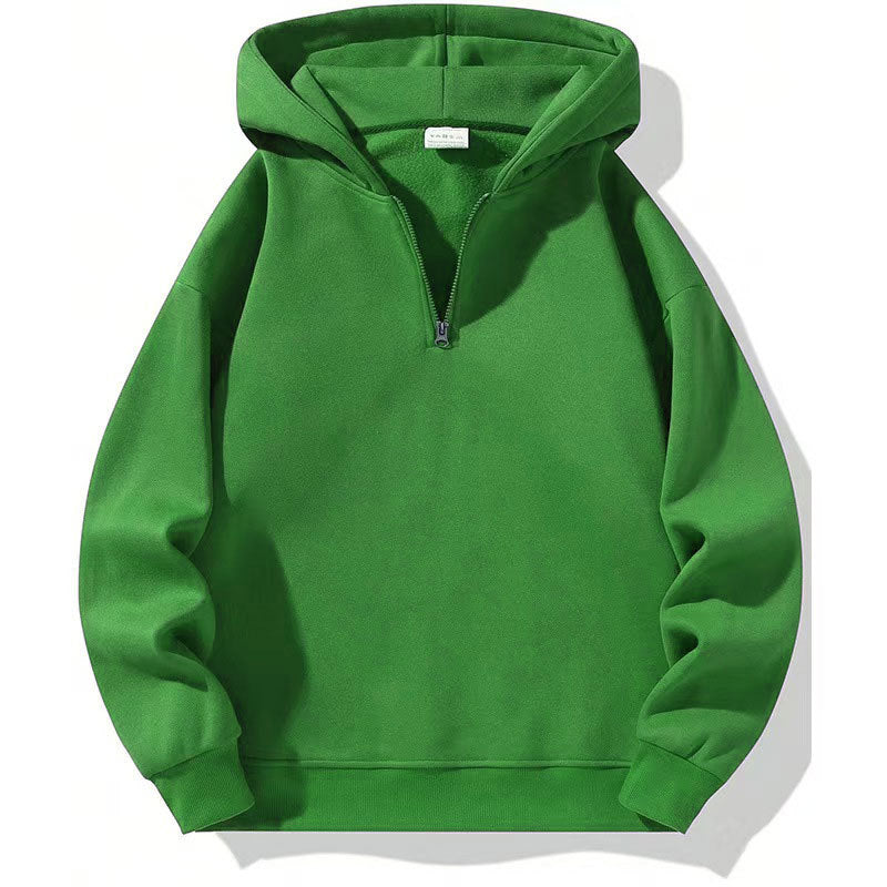Herren sportlicher Kapuzenpullover mit halbem Reißverschluss R&B