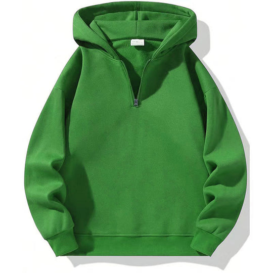 Herren sportlicher Kapuzenpullover mit halbem Reißverschluss R&B