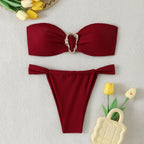Damen Bandeau-Bikini mit eleganten Ringdetail von R&B