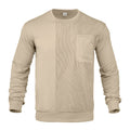Herren nan strukturiertes Rundhals-Sweatshirt mit Brusttasche und asymmetrischem Rippenpanel R&B