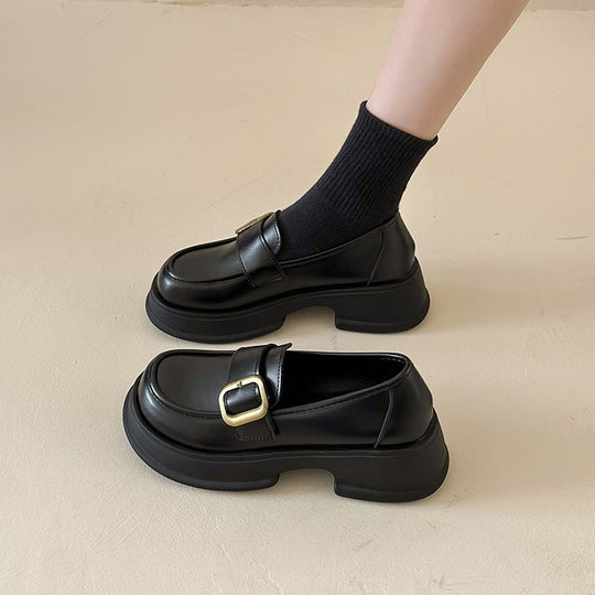 Damen elegante Mokassins mit dekorativem Schnallenverschluss R&B