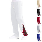 Herren modische Freizeithose mit seitlichem Karo-Muster und verstellbarem Kordelzug R&B