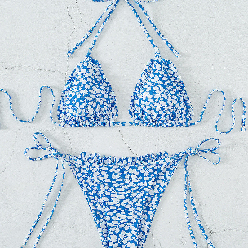 Damen Triangel-Bikini set mit floralen Mustern R&B