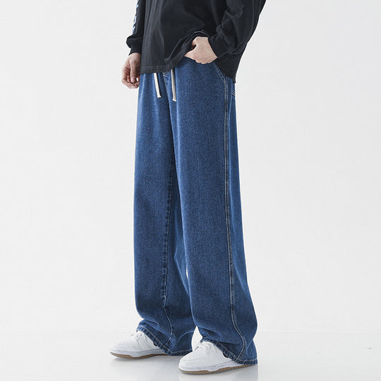 Herren weite Denim-Hose im modernen Vintage-Stil R&B