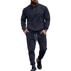 Herren Sportlicher Strickanzug mit Stehkragen und Reißverschluss R&B