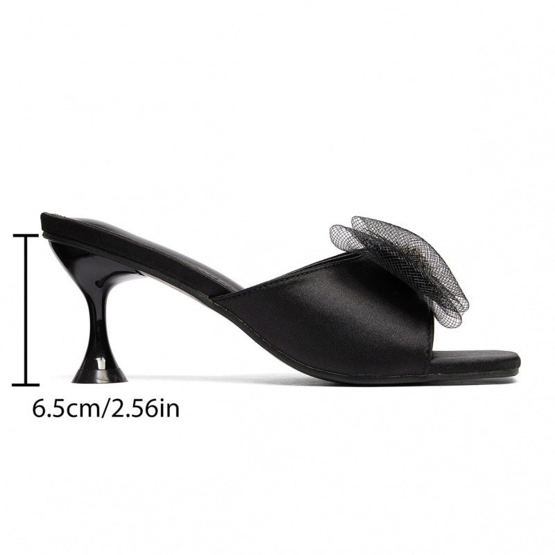 Damen Mules mit zierlicher Schleifenverzierung und eleganten Details R&B