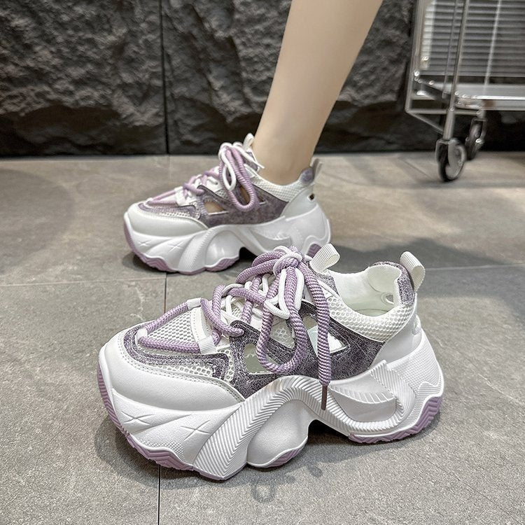 Damen Chunky Sport-Sneaker mit atmungsaktiver Mesh-Oberfläche und innovativen Dämpfungselementen R&B
