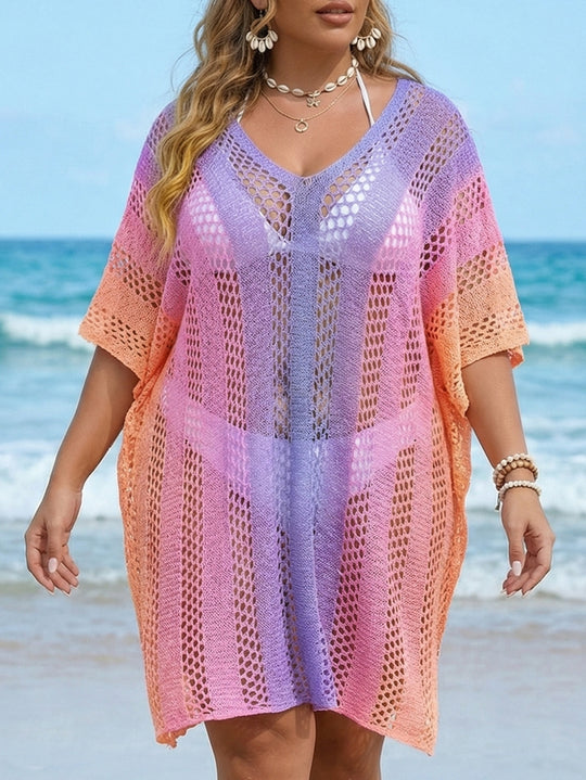 Damen luftiger Häkel-Strandüberwurf R&B 1779788068