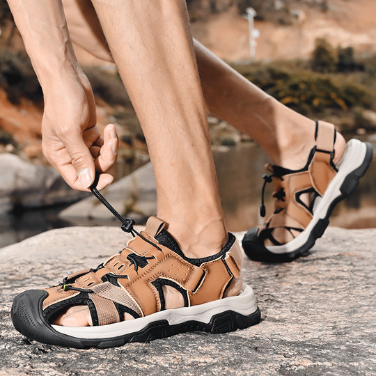 Herren Sportliche Sandalen mit rutschfester Sohle und verstellbarem Riemen R&B