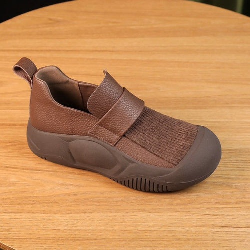 Damen Komfortable Slip-On Sneakers mit praktischem Klettverschluss R&B