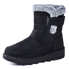Damen Warmgefütterte Winterstiefel mit rutschfester Sohle und verstellbarem Riemen R&B