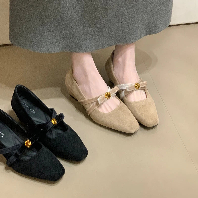 Damen Halbschuhe mit elegantem Riemen und angenehm gepolstertem Fußbett R&B