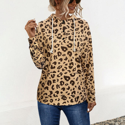 Damen Kapuzenpullover mit exklusivem Tiermuster und bequemer Passform R&B