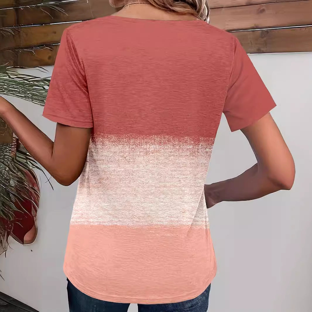 Damen Kurzarmshirt mit quadratischem Ausschnitt und fließendem Schnitt R&B