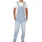 Herren Jeanslatzhose im urbanen Vintage-Stil mit praktischen Taschen R&B