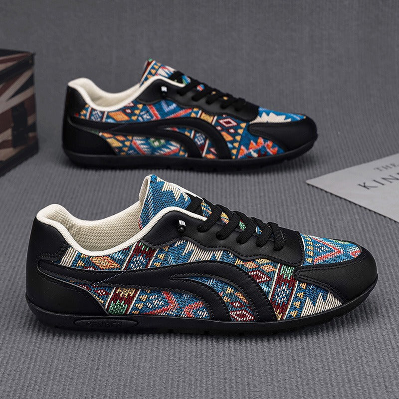 Damen Modische Sneakers mit Ethno-Muster und komfortablem Fußbett R&B