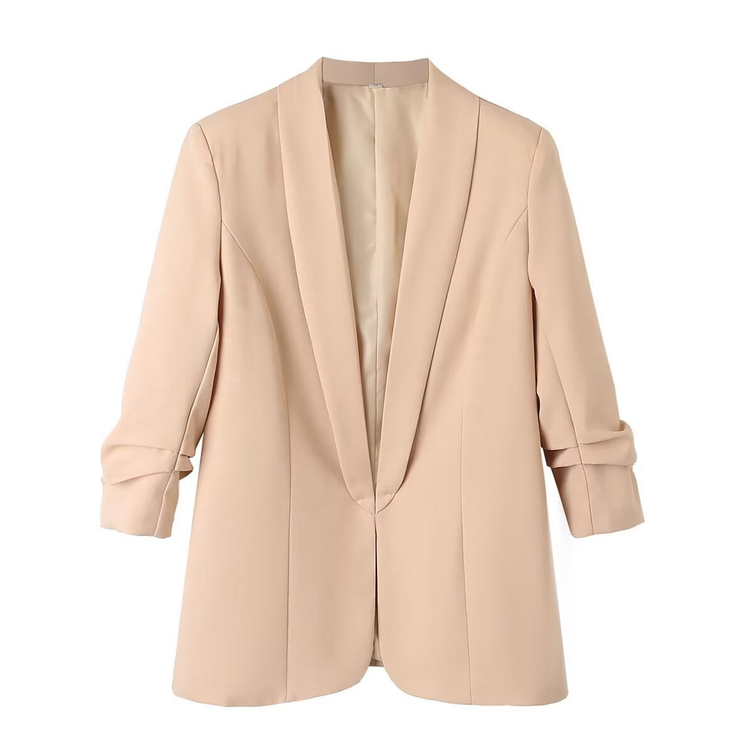 Damen elegante Blazerjacke mit modischem Schnitt und praktischen Taschen R&B