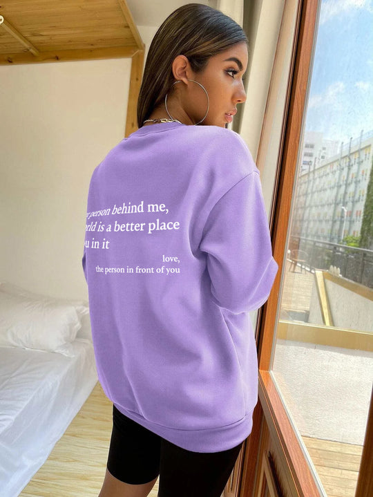 Damen Sweatshirt mit inspirierendem Schriftzug R&B