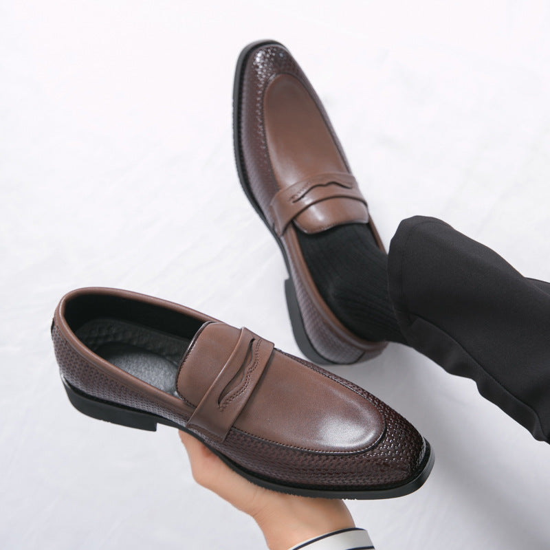 Damen Elegante Leder Slipper mit atmungsaktiver Oberflächenstruktur R&B