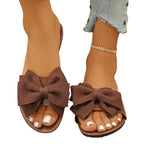 Damen Riemensandalen mit großem Schleifendetail R&B