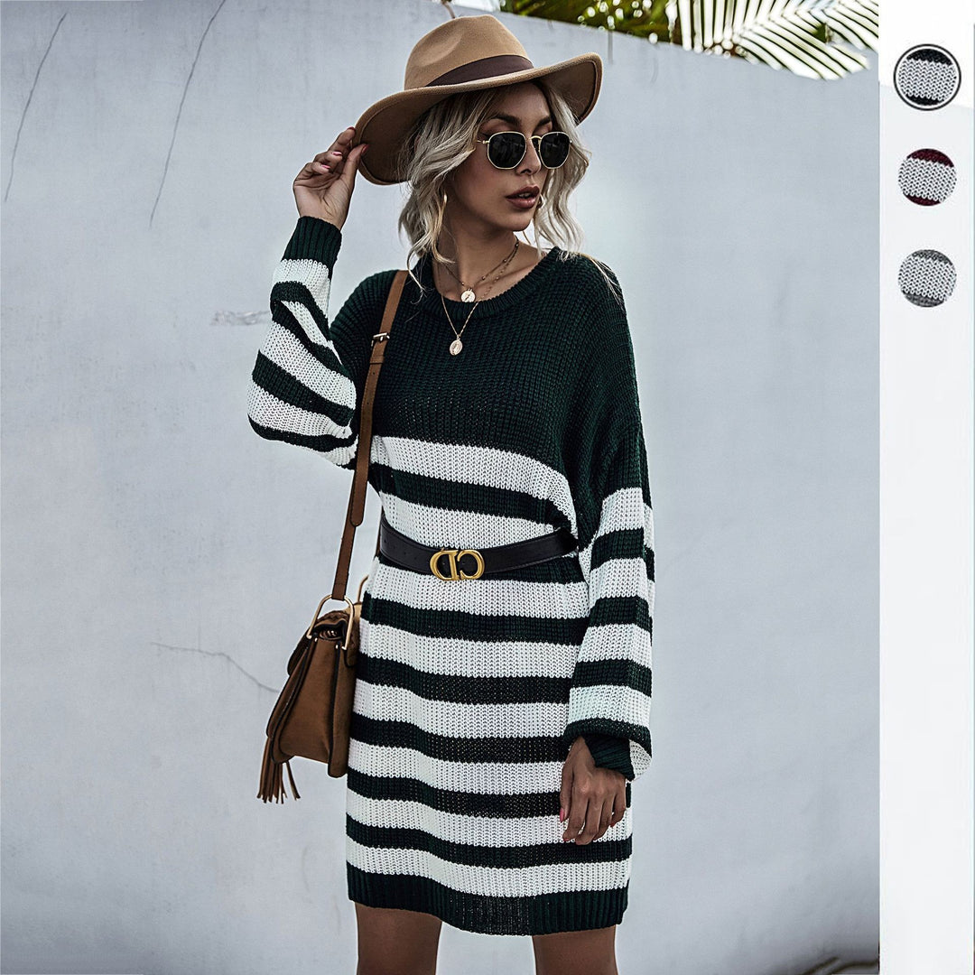 Damen Strickkleid mit lässigem Oversized-Schnitt R&B
