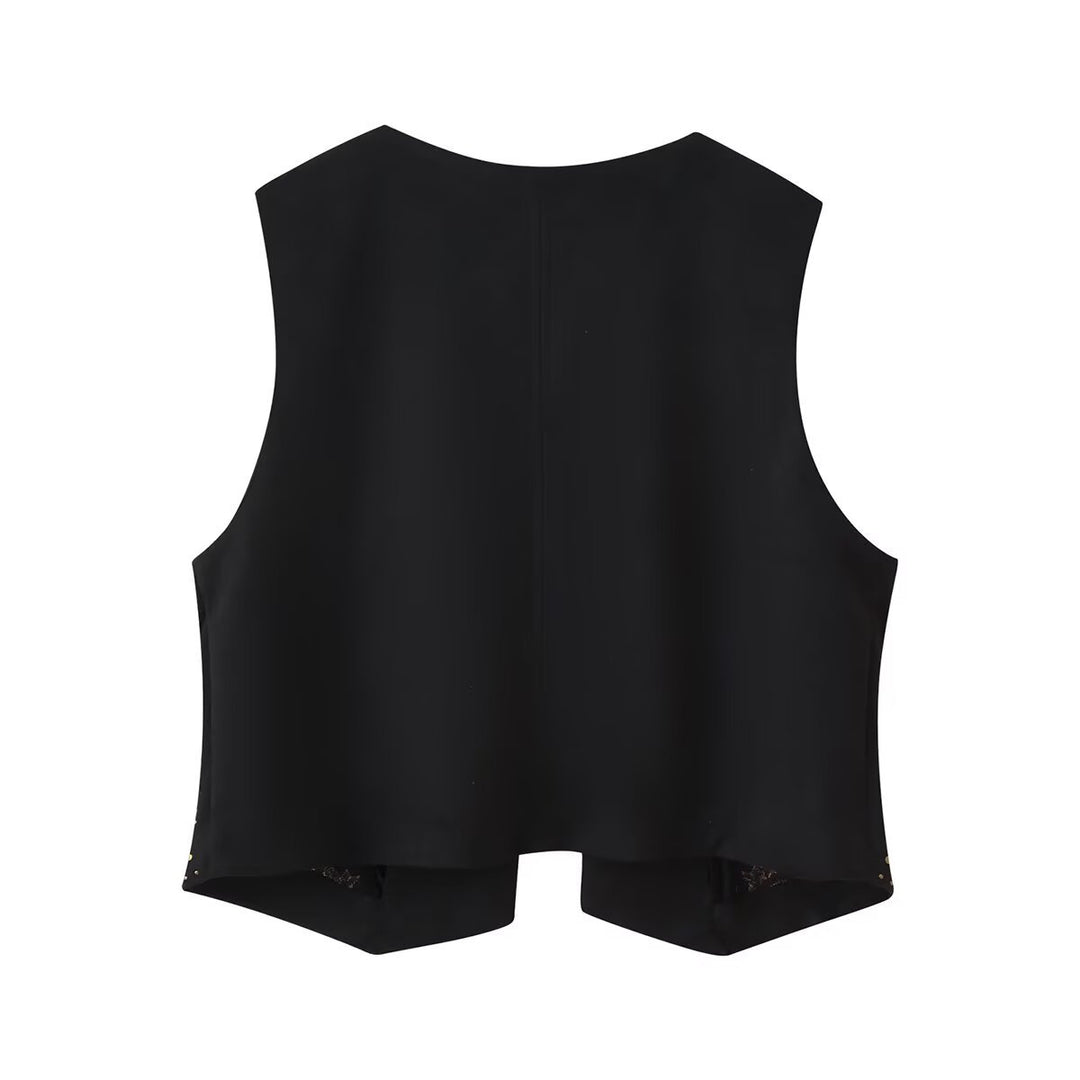Damen Elegante und kunstvoll gestickte Weste R&B