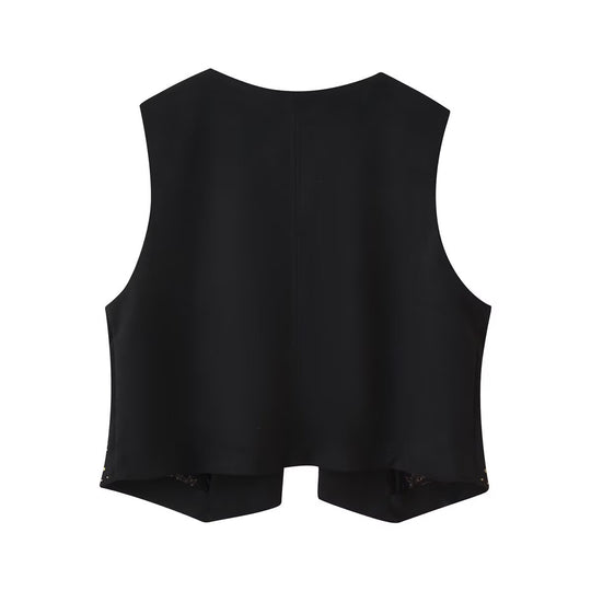 Damen Elegante und kunstvoll gestickte Weste R&B