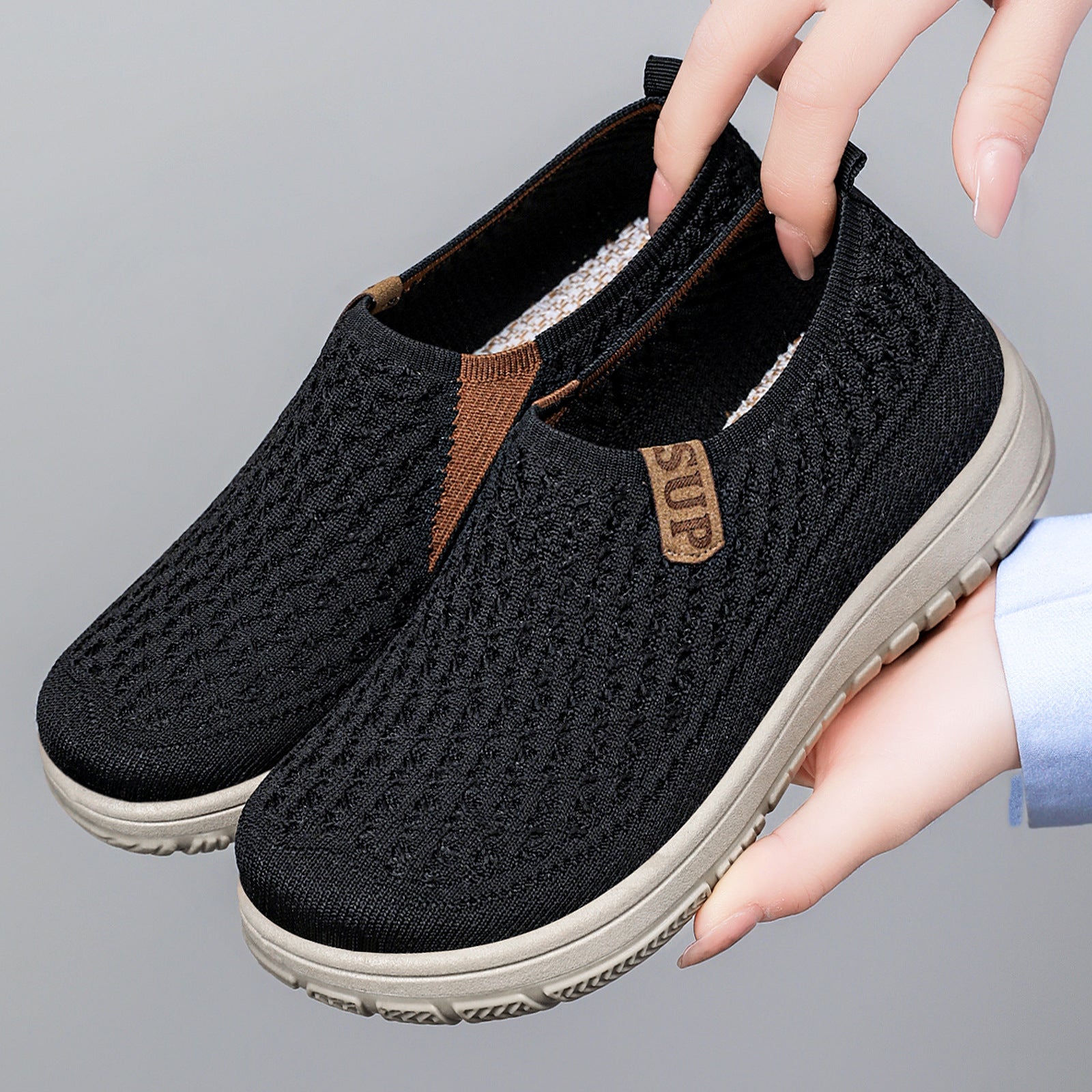 Damen Atmungsaktive Slip-On Laufschuhe mit flexibler Sohle R&B