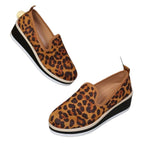 Damen Wedge-Sneaker mit animalistischem Muster und rutschfester Sohle R&B
