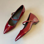 Damen elegante Pumps mit verstellbarem Riemen und spitzem Zehenbereich R&B