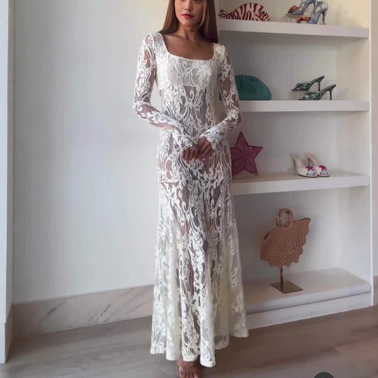 Damen Spitzenkleid R&B