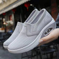 Damen Slip-On Sneakers mit atmungsaktivem Mesh und stoßdämpfender Sohle R&B