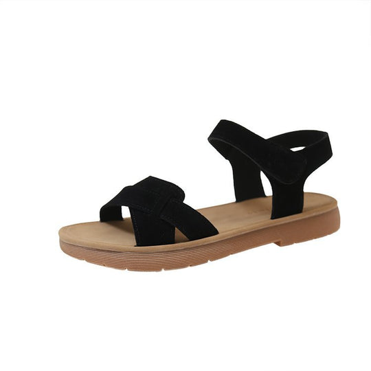 Damen modische Riemensandalen mit flexiblem Fußbett und verstellbaren Riemen R&B