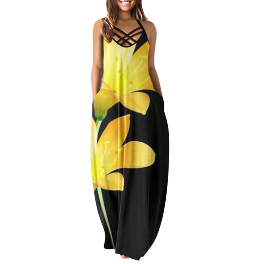 Damen Maxikleid mit trendigem Rückenausschnitt R&B