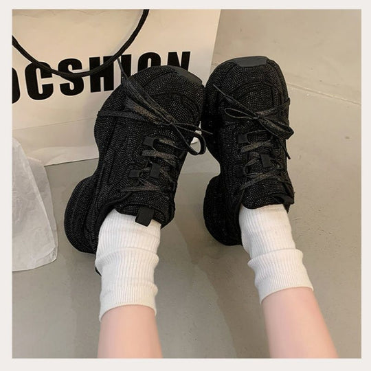 Damen bequeme Chunky Sneaker mit atmungsaktiver Obermaterial R&B
