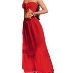 Damen Bandeau Zweiteiler mit weitem Rock R&B
