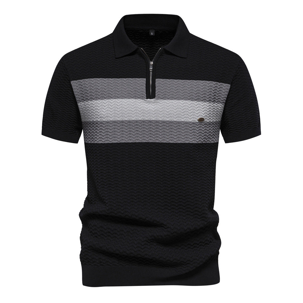 Herren Polo-Shirt mit modernen Strukturmustern