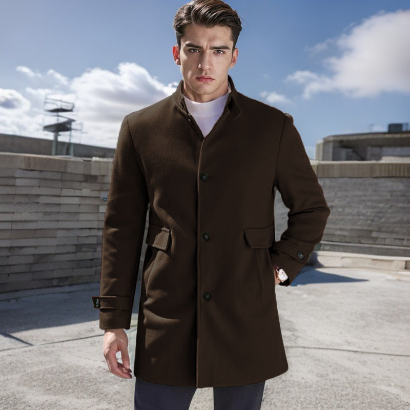 Herren eleganter Außenmantel mit praktischen Taschen R&B