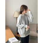R&B | Grauer und Weißer Oversized Pullover