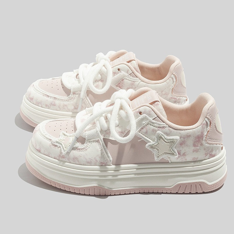 Damen Sportliche Sneakers mit einzigartigem Sternenmotiv und dämpfender Sohle