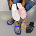Damen Komfortable Slipper mit funkelndem Netzdesign und anatomischer Fußbettung R&B