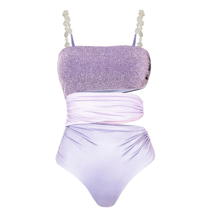 Damen Badeanzug mit elegantem Wickelrock R&B