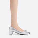 Damen Ballerinas mit elegantem Schleifendetail und glänzendem Obermaterial R&B