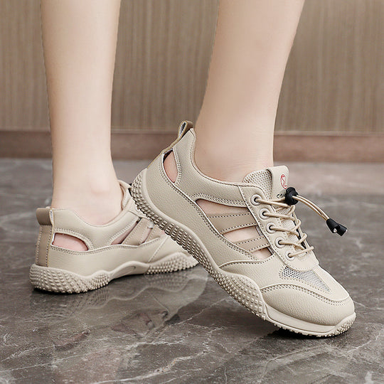 Damen modische und atmungsaktive Freizeitschuhe mit elastischem Schnürsystem R&B