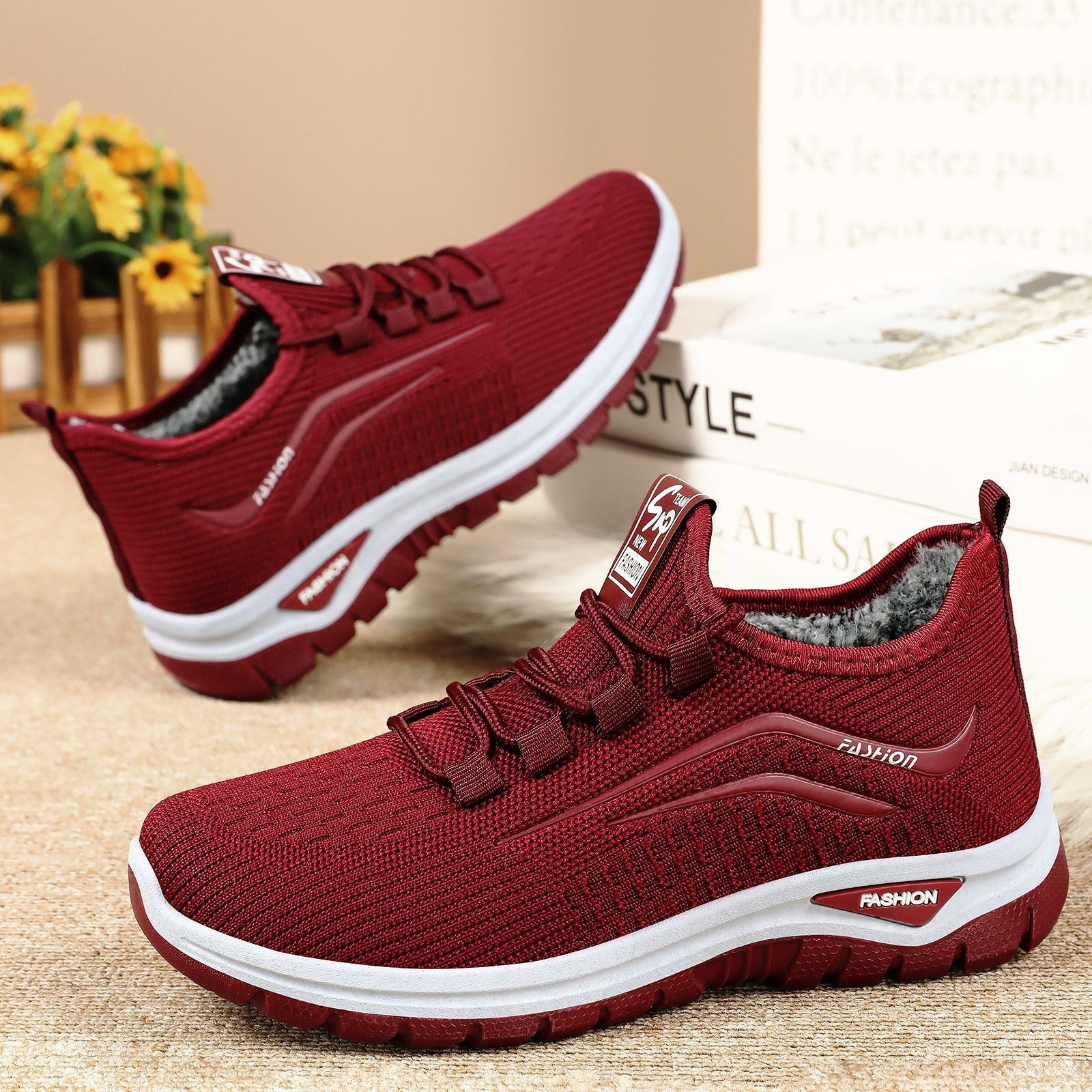Damen Sportliche Lauf-Sneaker mit atmungsaktivem Obermaterial und rutschfester Sohle R&B