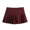 Damen Plissierter Minirock mit hohem Bund und eleganter Faltenstruktur